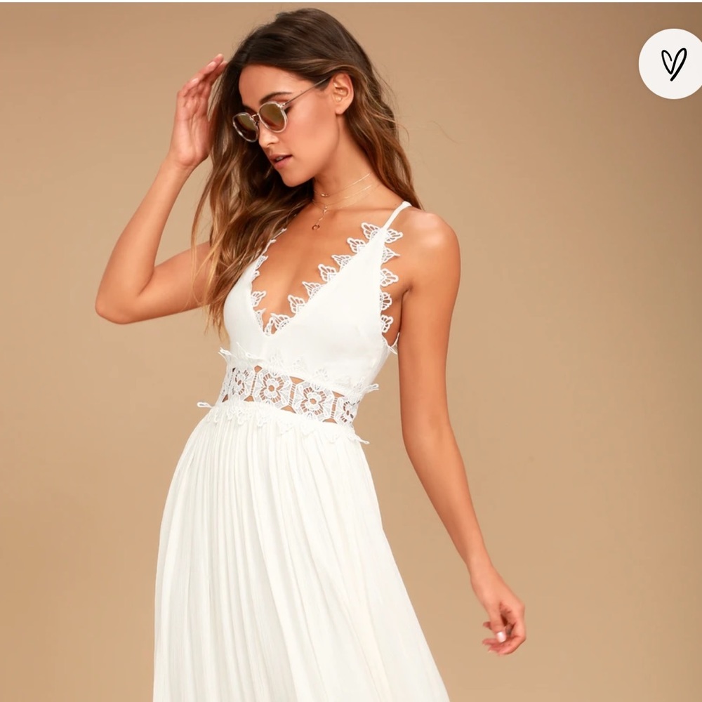 Lulus This is Love White Lace Maxi Dress